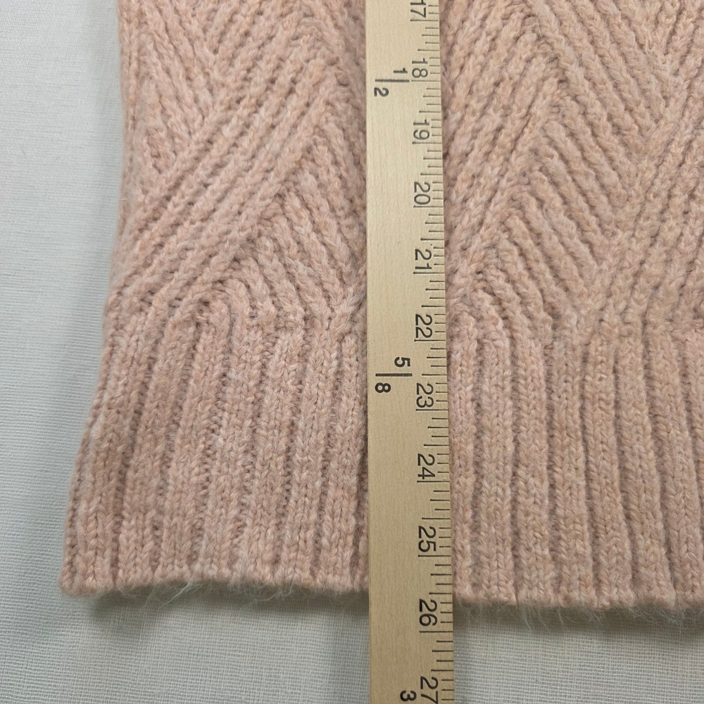 balletcore Liz Claiborne Sweater Women Pink V-Neck Chunky Knit Chevron softgirl - Picture 8 of 8